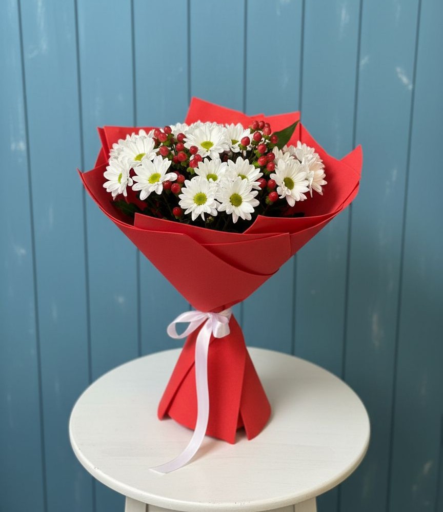 Букет цветов из: Хризантемы в Масловой