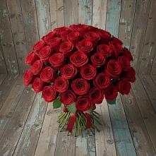 Букет 55 Красных роз Фридом #REPLACE_PRED# Масловой