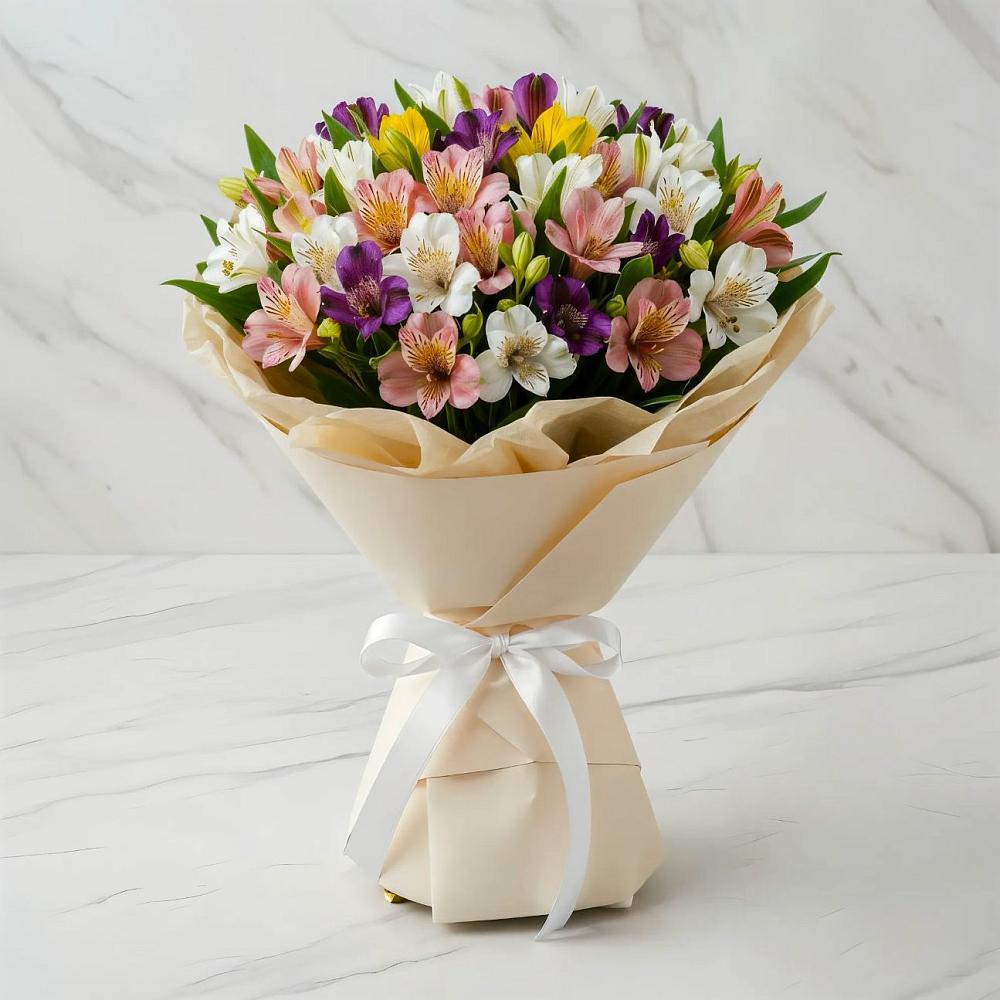 Букет цветов из: Альстромерии в Масловой