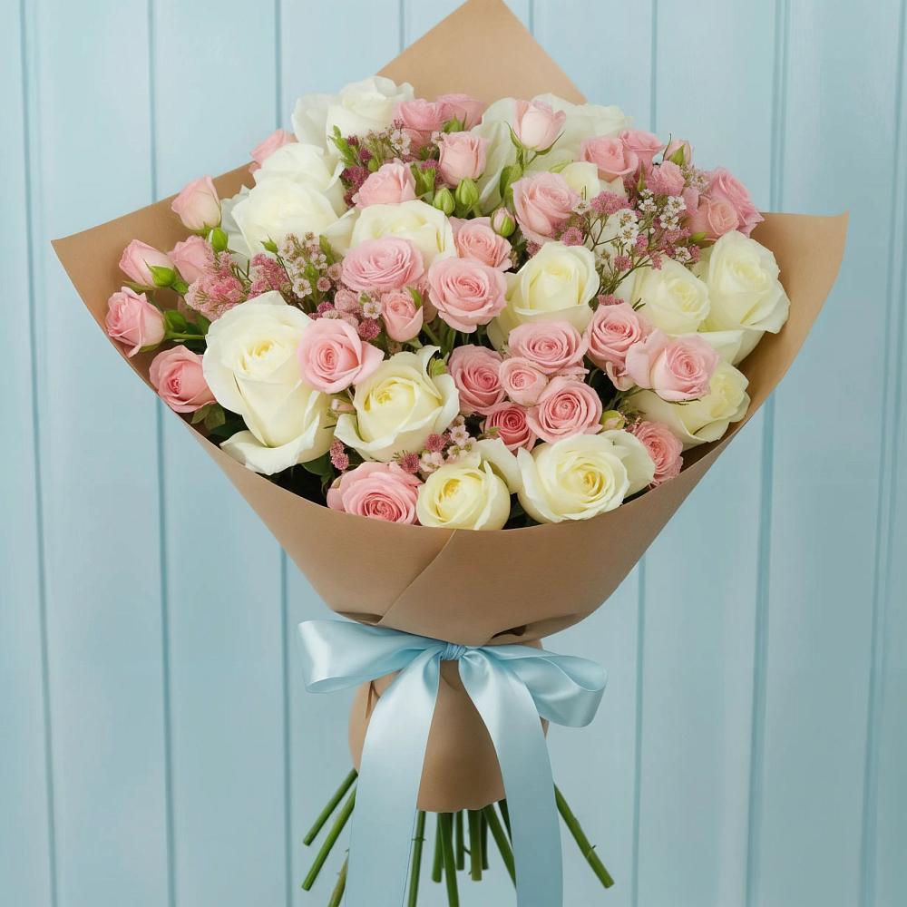 Букет цветов из: Розы в Масловой