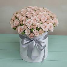 Цветочная композиция из Розы в шляпной коробке #REPLACE_PRED# Масловой