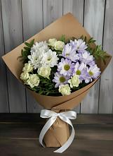 Букет цветов из:  Хризантемы и Розы в Масловой