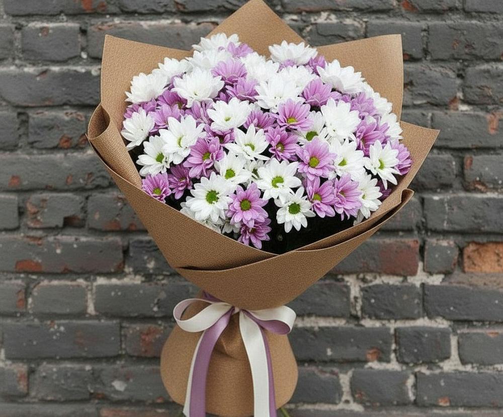 Букет цветов из: Хризантемы в Масловой