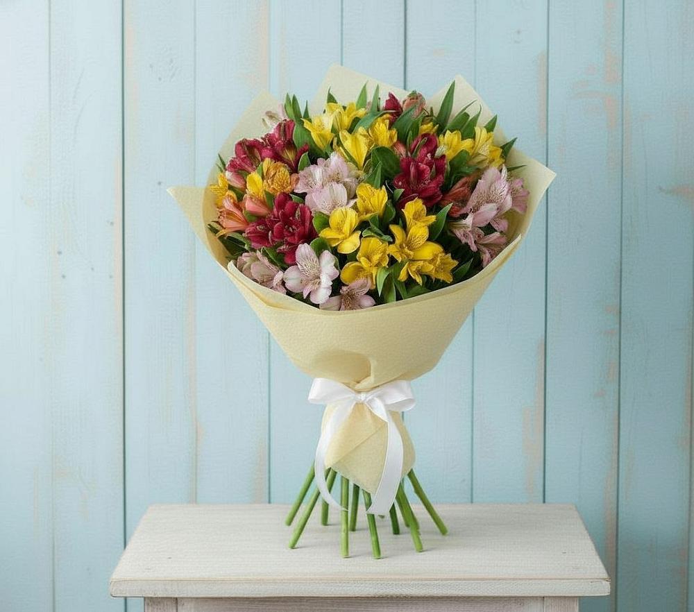 Букет цветов из: Альстромерии в Масловой