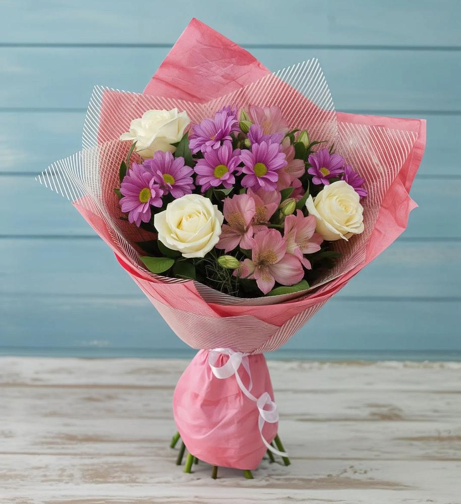 Букет цветов из: Герберы в Масловой