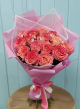 Букет 15 Розовых роз Равель в Масловой
