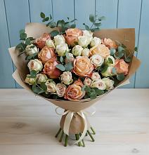 Букет цветов из:  Альстромерии и Розы в Масловой