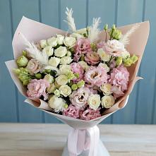 Букет цветов из:  Альстромерии и Розы в Масловой